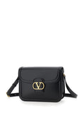 Valentino Garavani Men Black Shoulder Bag With Vlogo Detail On The Front In Leather Man