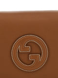 Gucci Women 'Blondie' Brown Handbag With Logo Detail On Front In Leather Woman