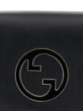 Gucci Women 'Blondie' Black Handbag With Gg Logo Plaque On The Front In Leather Woman