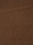 Max Mara Women 'Dalia' Brown Rectangular Scarf With Logo Embroidery On The Front And Fringed Hem In Cashmere Woman