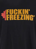 Dsquared2 Men Black Crewneck T-Shirt With Print On The Front And Logo Lettering On The Rear In Cotton Man