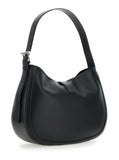 Alexander Mcqueen Women Black Shoulder Bag With Adjustable Shoulder Strap And T Buckle Closure On The Front In Leather Woman