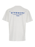 Givenchy Men White Crewneck T-Shirt With Logo Lettering On The Rear In Cotton Man