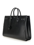 Saint Laurent Men Black Handbag With Adjustable And Removable Shoulder Strap In Leather Man