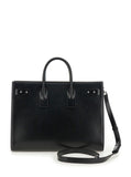 Saint Laurent Men Black Handbag With Adjustable And Removable Shoulder Strap In Leather Man
