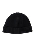 Valentino Garavani Men Black Knit Beanie With Vlogo On The Front In Cashmere Man