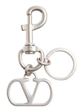 Valentino Garavani Men Metallic Keyring With Vlogo Charm In Brass Man