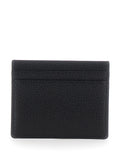 Valentino Garavani Men Black Card Holder With Rockstud Embellishments In Leather Man