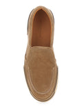 Dolce & Gabbana Men 'Portofino' Brown Sneakers With Logo Lettering On The Sole In Suede Man