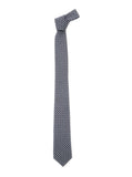 Gucci Men Grey Tie With All-Over Horsebit Print In Silk Man