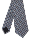 Gucci Men Grey Tie With All-Over Horsebit Print In Silk Man