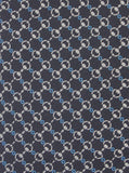 Gucci Men Grey Tie With All-Over Horsebit Print In Silk Man