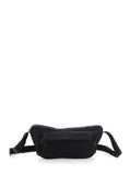 Gucci Men Black Pouch With Adjustable Waist Strap And Logo Lettering On The Front In Gg Canvas Man