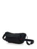Gucci Men Black Pouch With Adjustable Waist Strap And Logo Lettering On The Front In Gg Canvas Man