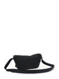 Gucci Men Black Pouch With Adjustable Waist Strap And Logo Lettering On The Front In Gg Canvas Man