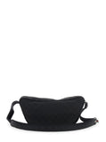 Gucci Men Black Pouch With Adjustable Waist Strap And Logo Lettering On The Front In Gg Canvas Man