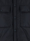 Dsquared2 Men Black Jacket With Classic Collar And Logo Print On The Rear In Tech Fabric Man