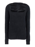 Rick Owens Women Black Sweater With Distressed Effect And Cut-Out Details On The Front In Alpaca Blend Woman