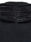 Rick Owens Women Black Sweater With Distressed Effect And Cut-Out Details On The Front In Alpaca Blend Woman