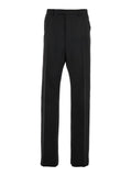 Rick Owens Men 'Geth' Black Tailored Trousers With Belt Loops In Wool Man