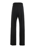 Rick Owens Men 'Geth' Black Tailored Trousers With Belt Loops In Wool Man