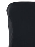 Solace London Women 'Helena' Black Long Dress With Bare Shoulder And Flared Hem In Twill Woman