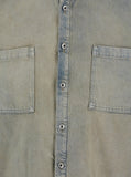 Drkshdw Men Light Blue Jacket With Classic Collar And Drawstring Detail On The Waist In Denim Man