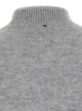 Sportmax Women 'Gubbio' Grey Cropped Sweater With High Neck In Cashmere Woman