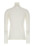 Max Mara Women White High Neck Sweater In Wool Woman
