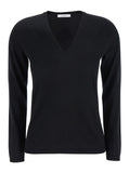Max Mara Women Black V-Neck Sweater In Cashmere Woman