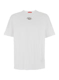 Diesel Men 'T-Adjust-Od' White T-Shirt With Logo Patch On The Front In Cotton Man