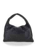 Bottega Veneta Women Shoulder Bag 'Hop Piccola' With Intreccio Motif In Black Leather For Women