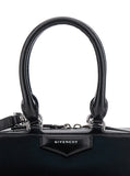 Givenchy Women Black Antigona East West' Mini Handbag With Adjustable And Removable Shoulder Strap And Logo Lettering On The Front In Leather For Women