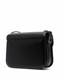 A.P.C. Women 'Grace' Black Small Crossbody Bag With Adjustable Strap And Logo Lettering Imprinted On The Front In Leather For Women