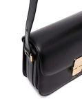 A.P.C. Women 'Grace' Black Small Crossbody Bag With Adjustable Strap And Logo Lettering Imprinted On The Front In Leather For Women