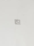 Fendi Men White Polo With Classic Collar And Metal Ff Plate On The Front For Men