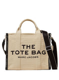 Marc Jacobs Women Handbag 'Small Tote' With Contrasting Embroidered Logo In Ecoleather And Polyester Beige Women