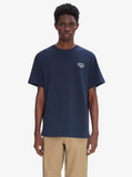 A.P.C. Men Blue Crew Neck T-Shirt With Embroidered Logo On Front In Cotton Man