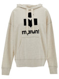 Isabel Marant Etoile Women Hooded Sweatshirt With Tone-On-Tone Logo Print In Cotton Blend White Women