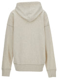 Isabel Marant Etoile Women Hooded Sweatshirt With Tone-On-Tone Logo Print In Cotton Blend White Women