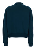 Chloé Women Crewneck Sweatshirt With Logo Lettering Print In Blue For Women