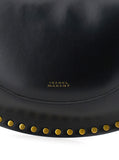 Isabel Marant Women Shoulder Bag 'Naoko' With Removable Strap And Logo Lettering Embossed On The Front In Black Leather For Women