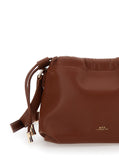 A.P.C. Women Ninon Mini Crossbody Bag With Engraved Logo On The Front And Adjustable Ecoleather Strap Brown Women