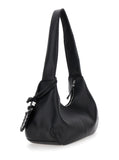 Ganni Women Shoulder Bag 'Bou Bag Hobo Medium' With Shoulder Strap And Removable Black Leather Logo Patch For Women