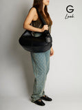Ganni Women Shoulder Bag 'Bou Bag Hobo Medium' With Shoulder Strap And Removable Black Leather Logo Patch For Women