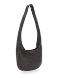 Bottega Veneta Men Brown  Crossbody Bag With Top Zip Closure And Intreccio Motif In Leather For Men