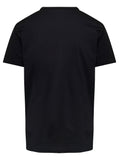 Dolce & Gabbana Men Black T-Shirt With Logo Tag Detail On The Front In Cotton Man