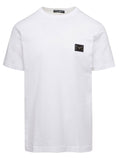 Dolce & Gabbana Men Crew Neck 'Logo' White T-Shirt With Tag For Men
