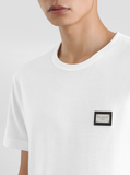 Dolce & Gabbana Men Crew Neck 'Logo' White T-Shirt With Tag For Men