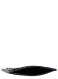 Gucci Men Black Card Holder With Logo Lettering Detail On The Front In Grained Leather For Men